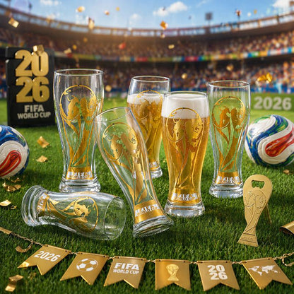 Pourside™ World Cup Gold Stamped Beer Glass